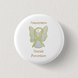 Suicide Prevention Angel Awareness Ribbon Pins