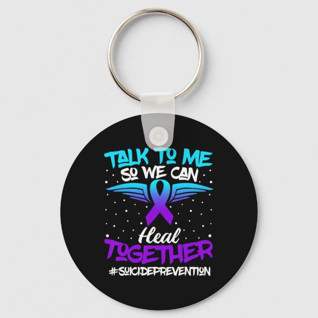 Suicide Prevention Awareness 988 Mental Health Sup Keychain (Front)