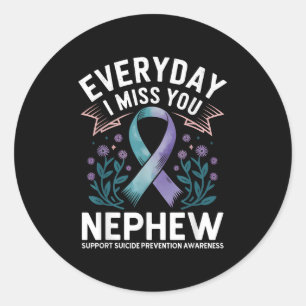 Suicide Prevention Awareness Aunts Classic Round Sticker