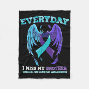 Suicide Prevention Awareness Brother Fleece Blanket
