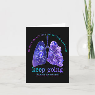 Suicide Prevention Awareness Butterfly Flower Gift Card