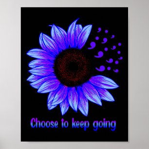 Suicide Prevention Awareness Choose To Keep Going Poster
