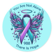 Suicide Prevention Awareness End Stigma 988 Hope Classic Round Sticker