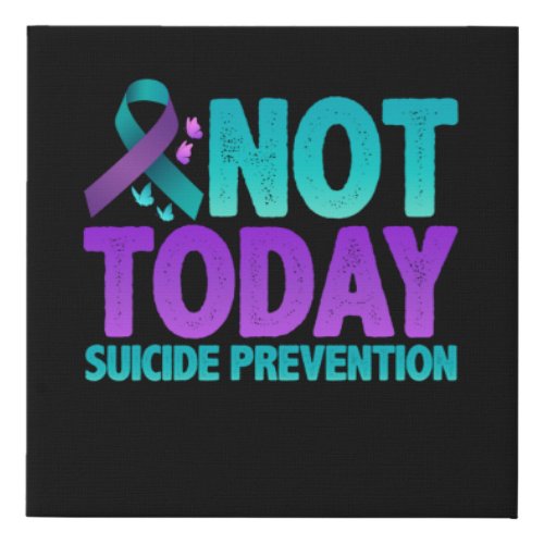 Suicide Prevention Awareness Faux Canvas Print