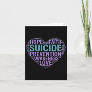 Suicide Prevention Awareness Fight Hope Strong War Card
