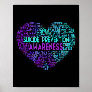 Suicide Prevention Awareness Fighter Survive  Poster
