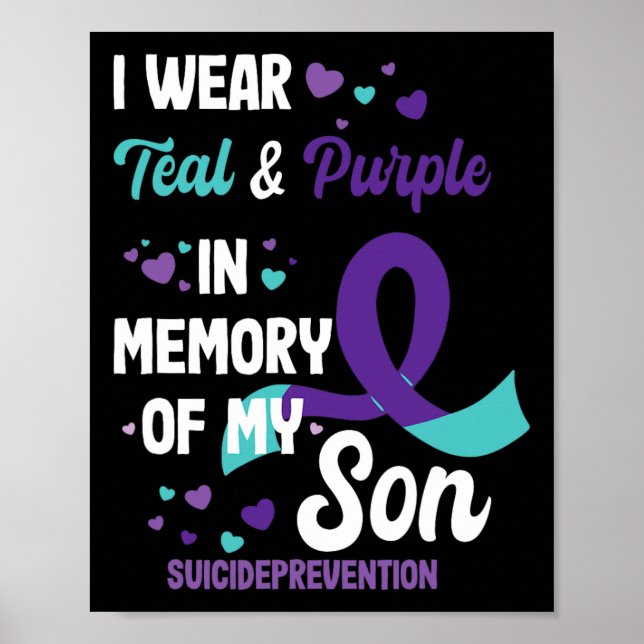 Suicide Prevention Awareness In Memory Of Son  Poster (Front)