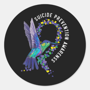 Suicide Prevention Awareness Mental Health Depress Classic Round Sticker