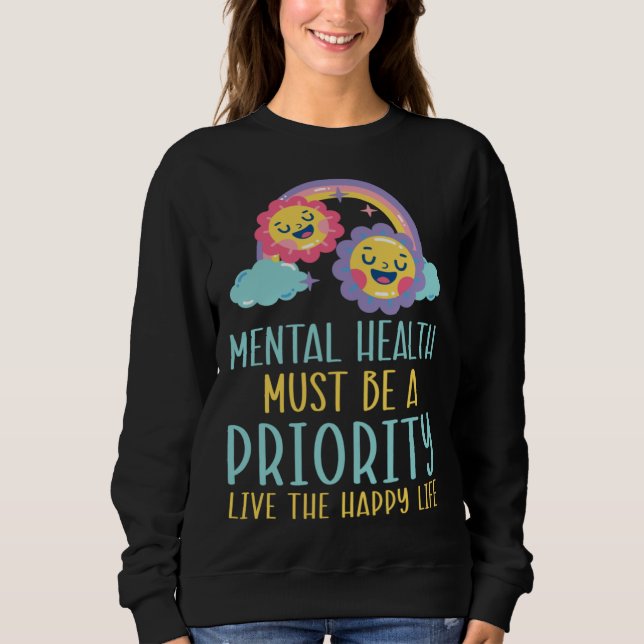 Suicide Prevention Awareness Mental Health Depress Sweatshirt (Front)
