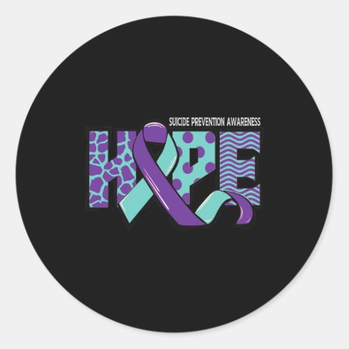 Suicide Prevention Awareness Mental Health Message Classic Round Sticker