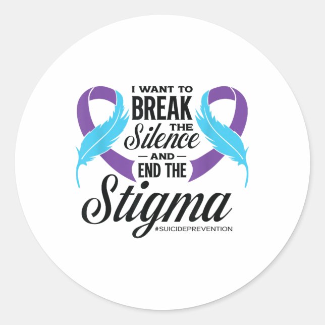Suicide Prevention Awareness Month 988 Mental Heal Classic Round Sticker (Front)