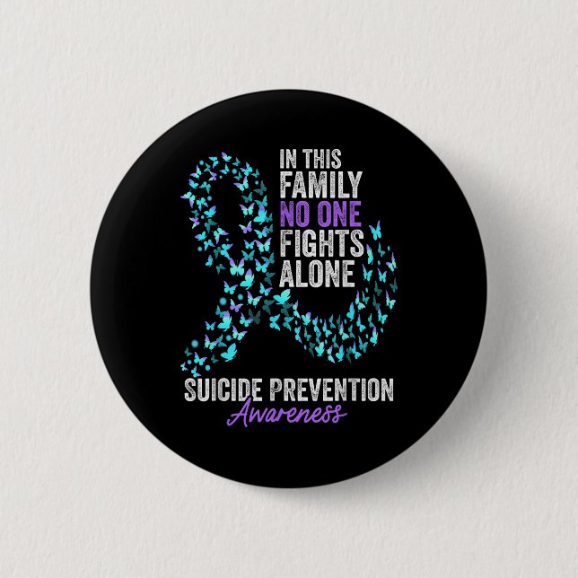 Suicide Prevention Awareness Month Butterflies Tea Button (Front)