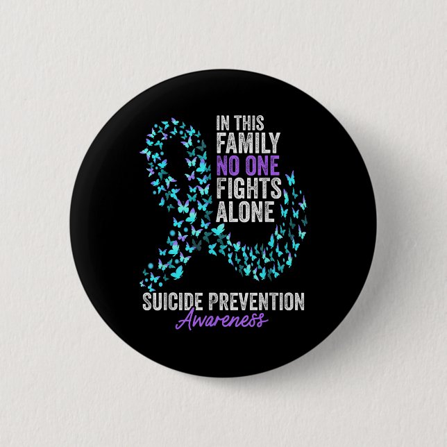 Suicide Prevention Awareness Month Butterflies Tea Button (Front)