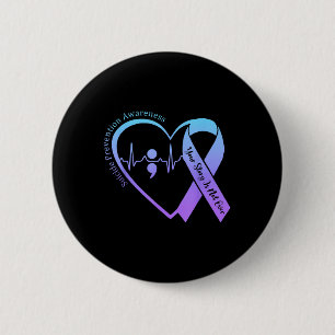 Suicide Prevention Awareness Month Teal & Purp Button