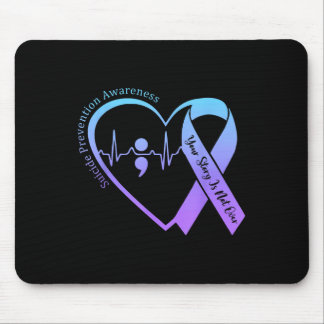Suicide Prevention Awareness Month Teal & Purp Mouse Pad