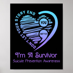 Suicide Prevention Awareness Month Teal & Purp Poster