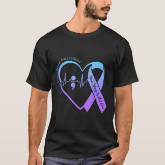 Suicide Prevention Awareness Month Teal & Purp T-Shirt