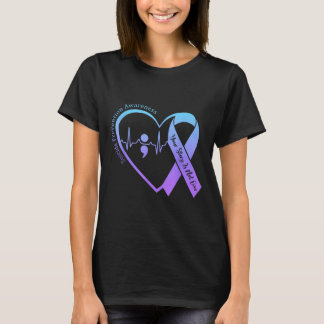 Suicide Prevention Awareness Month Teal & Purp T-Shirt