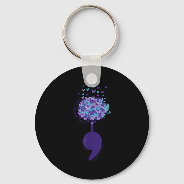Suicide Prevention Awareness No Story Should End T Keychain (Front)