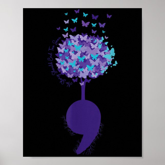 Suicide Prevention Awareness No Story Should End T Poster (Front)