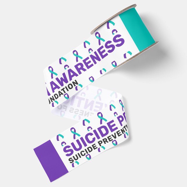 Suicide Prevention Awareness Pattern Ribbon (Front+Back)