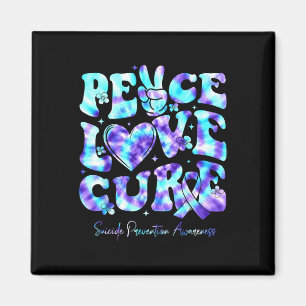 Suicide Prevention Awareness Peace Love Hope Menta Magnet