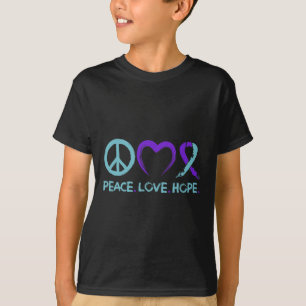 Suicide Prevention Awareness Peace Love Hope T-Shirt