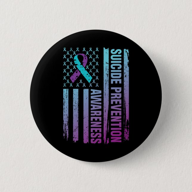 Suicide Prevention Awareness Prevention Suicide Us Button (Front)