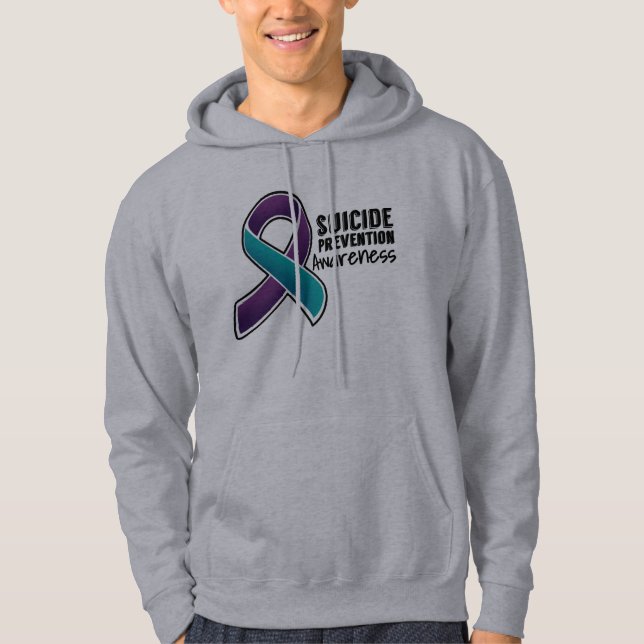 Suicide Prevention Awareness Quote Collage Hoodie (Front)