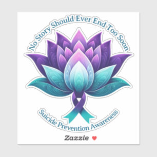 Suicide Prevention Awareness Ribbon Advocate 988  Sticker