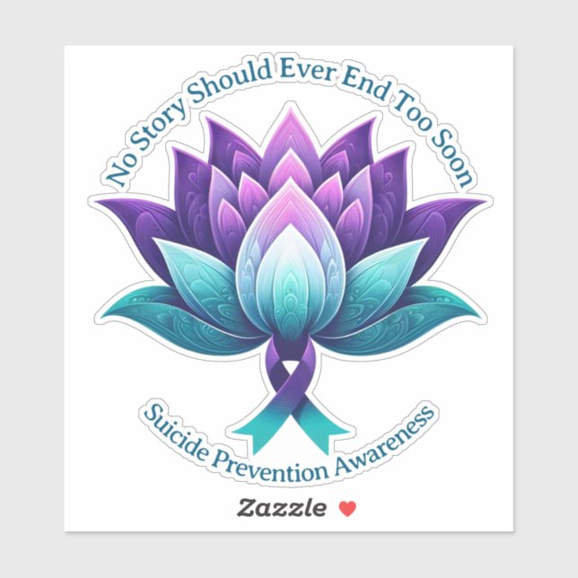 Suicide Prevention Awareness Ribbon Advocate 988  Sticker (Sheet)