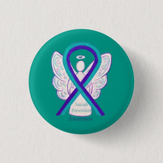 Suicide Prevention Awareness Ribbon Angel Pins | Zazzle.com