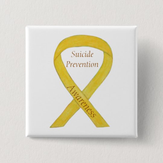 Suicide Prevention Awareness Ribbon Custom Pins | Zazzle.com