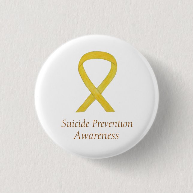 Suicide Prevention Awareness Ribbon Custom Pins (Front)