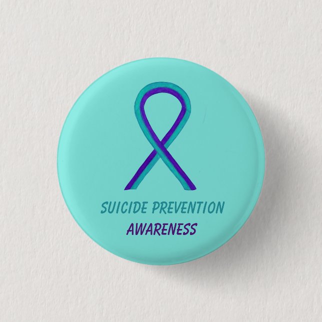 Suicide Prevention Awareness Ribbon Pin Buttons (Front)