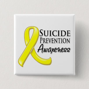 Suicide Prevention Awareness Ribbon Pinback Button