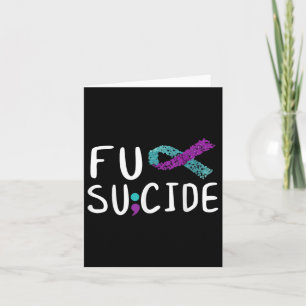 Suicide Prevention Awareness Ribbon Support Card