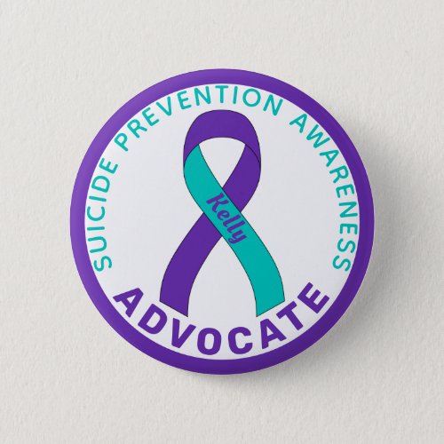 Suicide Prevention Awareness Ribbon White Button