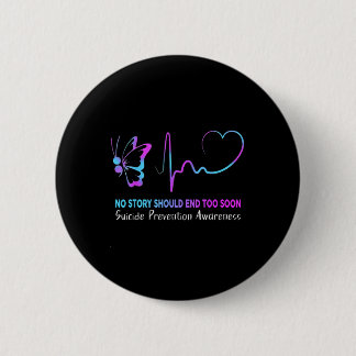 Suicide Prevention Awareness Semicolon Butterfly H Button