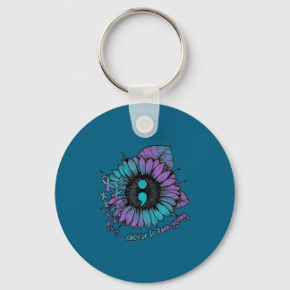 Suicide Prevention Awareness Shirt Choose To Keep Keychain