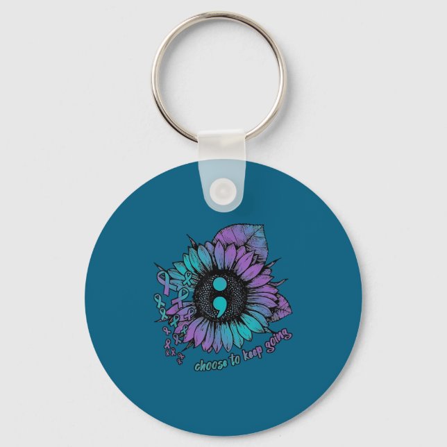 Suicide Prevention Awareness Shirt Choose To Keep  Keychain (Front)