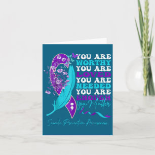 Suicide-prevention Awareness-sitive-motivational-s Card
