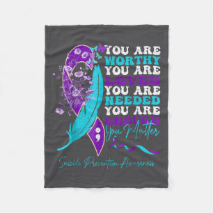 Suicide-prevention Awareness-sitive-motivational-s Fleece Blanket