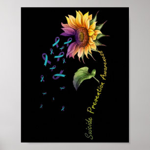 Suicide Prevention Awareness Sunflower Poster