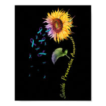 Suicide Prevention Awareness Sunflower  Poster