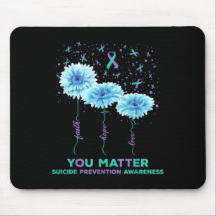 Suicide Prevention Awareness Sunflower Ribbon You Mouse Pad