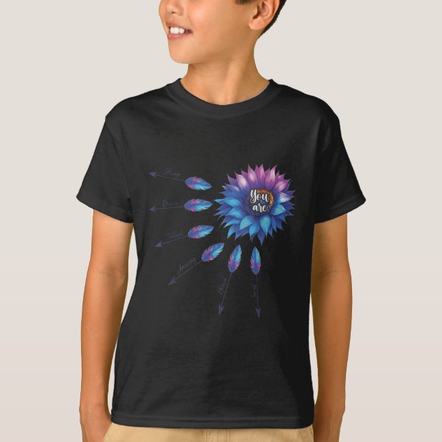 Suicide Prevention Awareness Sunflower You Are 988 T-Shirt (Front)