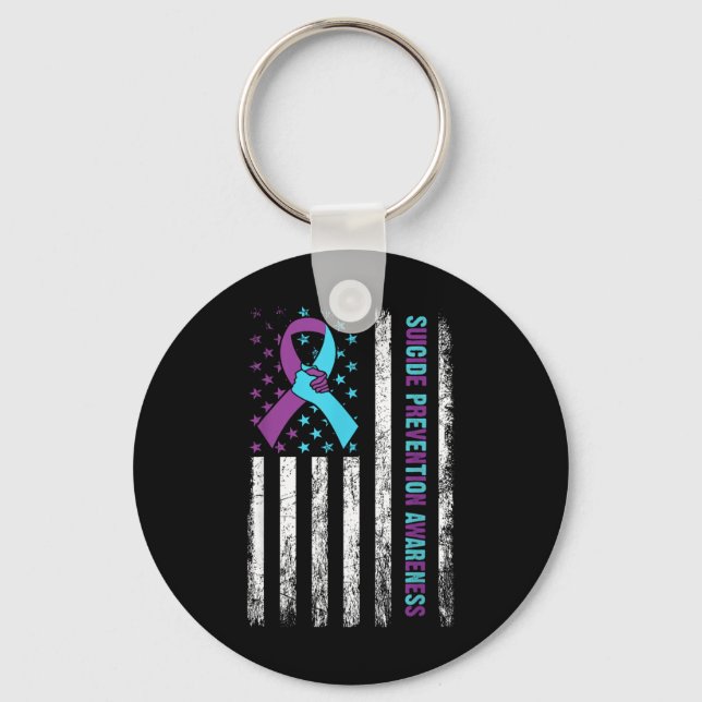 Suicide Prevention Awareness Survivor Support Amer Keychain (Front)
