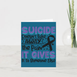Suicide Prevention Awareness Teal &amp; Purple Rib Card