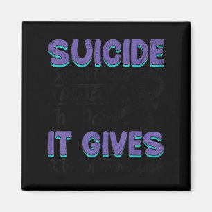 Suicide Prevention Awareness Teal &amp; Purple Rib Magnet